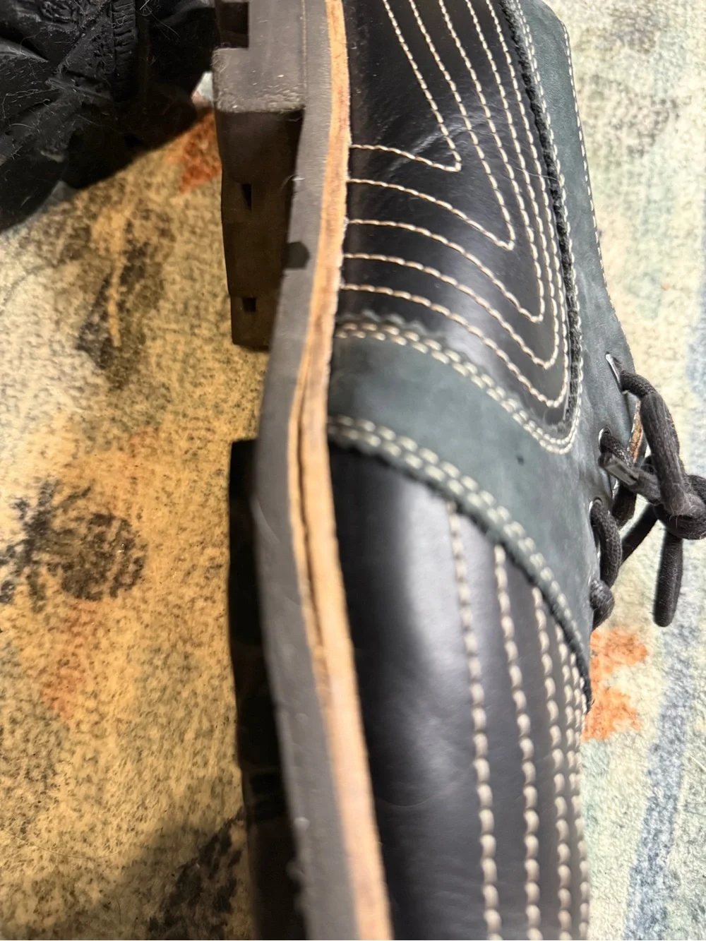 John Fluevog Vintage Radio Derby Men's Black Lace-Up Dress Shoes - size 12